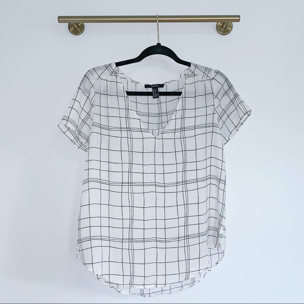 Geometric Lined Blouse